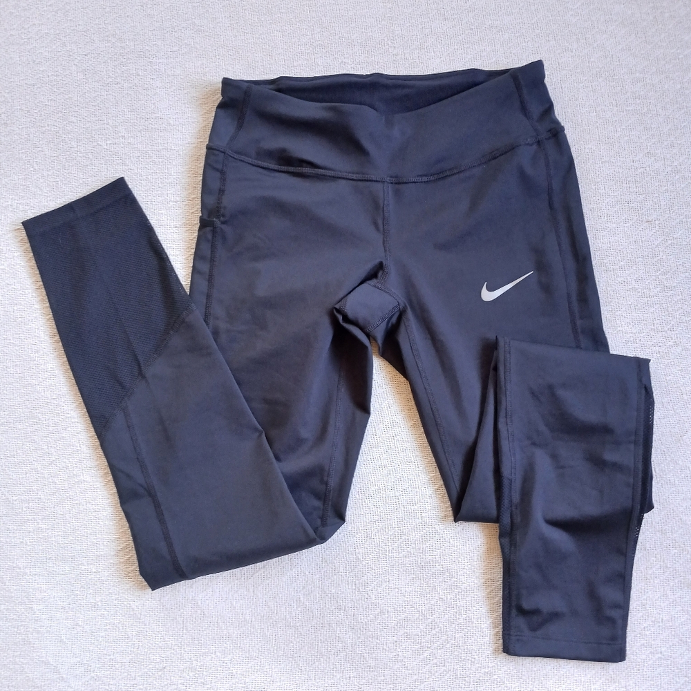 nike ♡ power full length training pocket tights black xs athleisure gym active